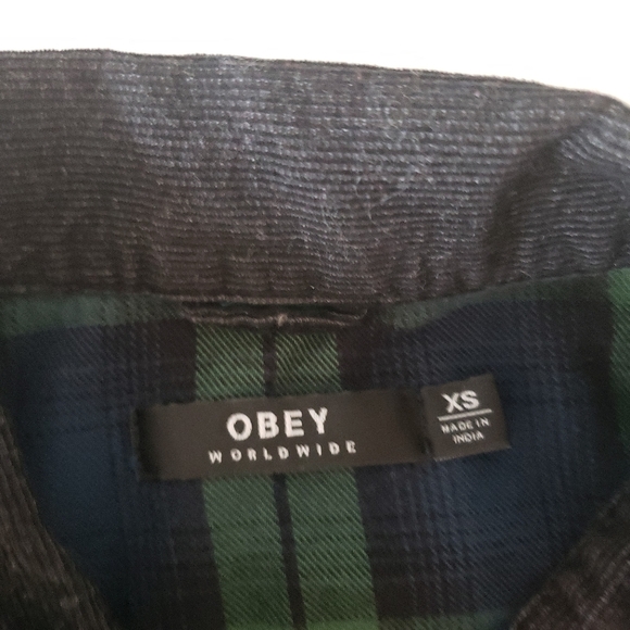 OBEY Maddy Zip-Up Flannel Shirt XS - Picture 4 of 13